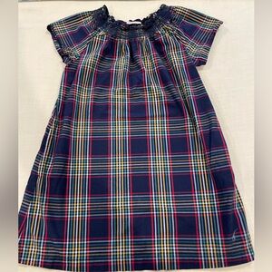 Hanna Andersson Navy Plaid Kids Dress size 8